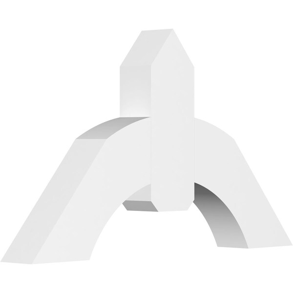 Ekena Millwork Archdale Architectural Grade PVC Gable Bracket, 36"W x 21"H x 4"D x 6"F, 14/12 Pitch GBP036X21X0406ARC00 - main